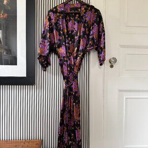 No. 6 100% Silk Floral Wrap Dress